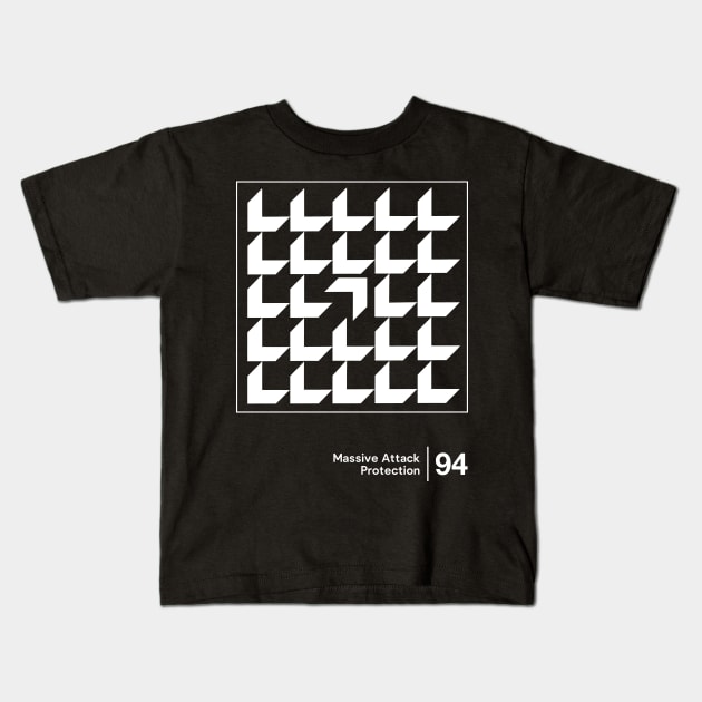 Massive Attack - Minimalist Graphic Artwork Design Kids T-Shirt by saudade